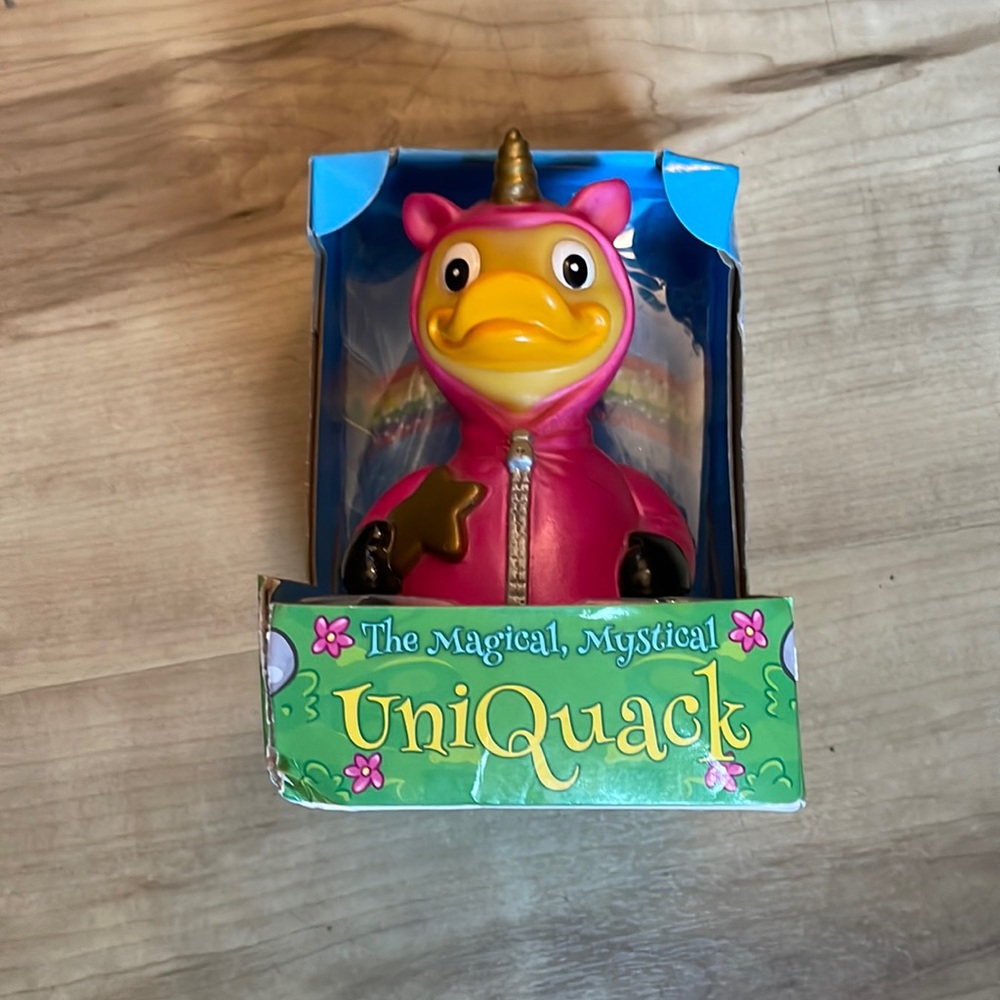 Unicorn rainbow rubber duck